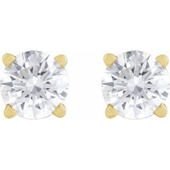 14K Yellow Gold 1/2 CT Lab-Grown Diamond Earring