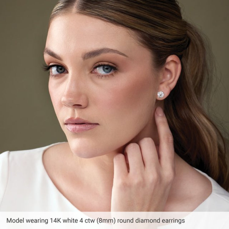 14K Rose Gold Natural Blue Sapphire Earring