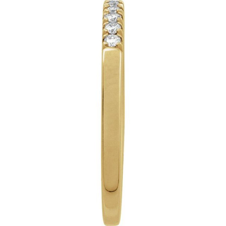 10K Yellow Gold Natural Diamond Stackable Ring