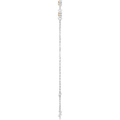 Sterling Silver Natural Citrine Bezel-Set 3-Stone 6 1/2-7 1/2" Bracelet
