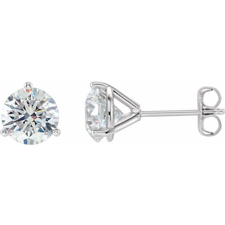 Platinum 2 CTW Natural Diamond Stud Earrings
