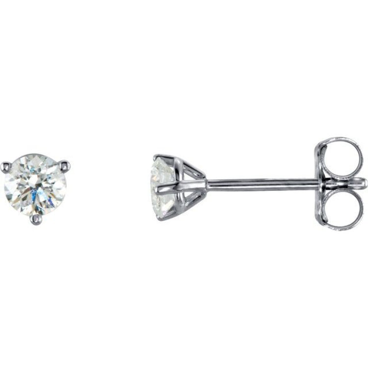 Platinum 1/3 CTW Natural Diamond Stud Earrings
