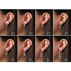 14K Rose Gold 3/4 CTW Natural Diamond Inside-Outside 23 mm Hinged Hoop Earrings