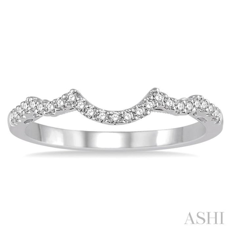 1/6 Ctw Round Cut Diamond Wedding Band in 14K White Gold