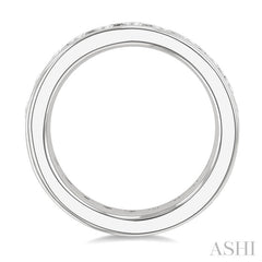2 Ctw Channel Set Round Cut Diamond Eternity Wedding Band in 14K White Gold