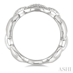 1/20 Ctw Mariner Link Round Cut Diamond Ring in Sterling Silver