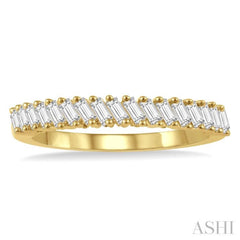 1/4 Ctw Stackable Baguette Diamond Fashion Band in 14K Yellow Gold