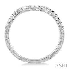 1/4 Ctw Round Cut Diamond Wedding Band in 14K White Gold