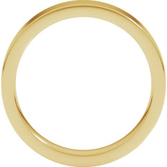 14K Yellow Gold 4 mm Comfort-Fit Flat Band Size 9.5