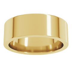 14K Yellow Gold 7 mm Comfort-Fit Flat Band Size 6.5