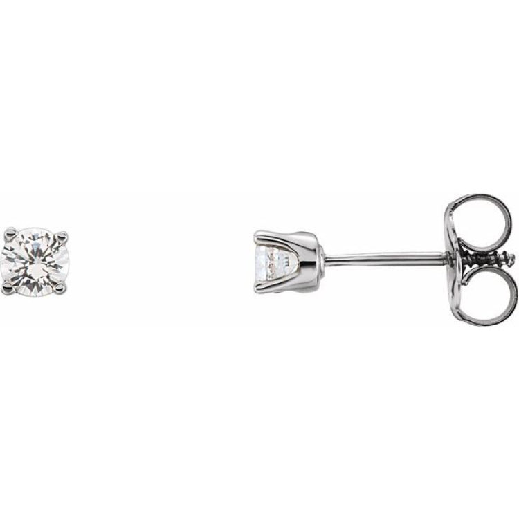 14K White Gold 1/5 CTW Natural Diamond Youth Earrings
