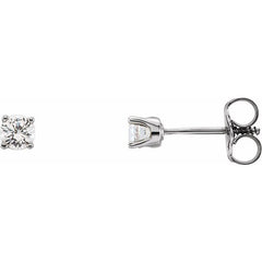 14K White Gold 1/5 CTW Natural Diamond Youth Earrings