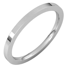 14K White Gold 1.5 mm Comfort-Fit Flat Band Size 6