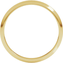 14K Yellow Gold 2 mm Half Round Band Size 6