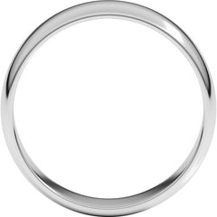 Sterling Silver 6 mm Lightweight Half Round Band Size 11