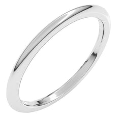 Platinum 1.5 mm Comfort-Fit Half Round Band Size 4.5