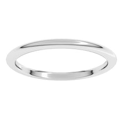 Platinum 1.5 mm Comfort-Fit Half Round Band Size 5.5