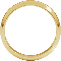 14K Yellow Gold 5 mm Half Round Band Size 7