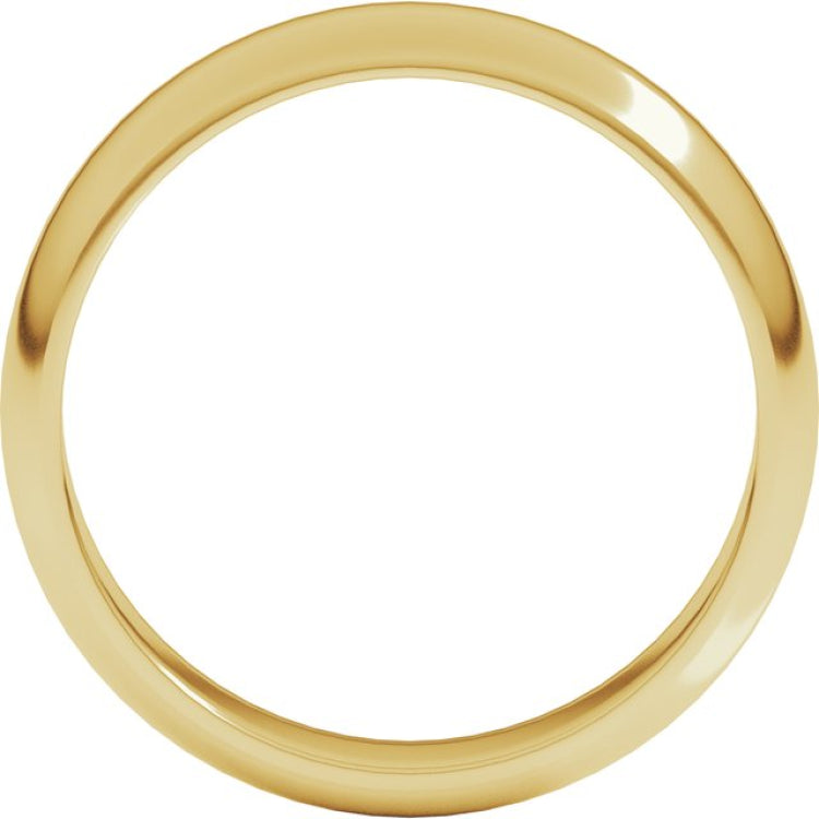 14K Yellow Gold 5 mm Half Round Band Size 11