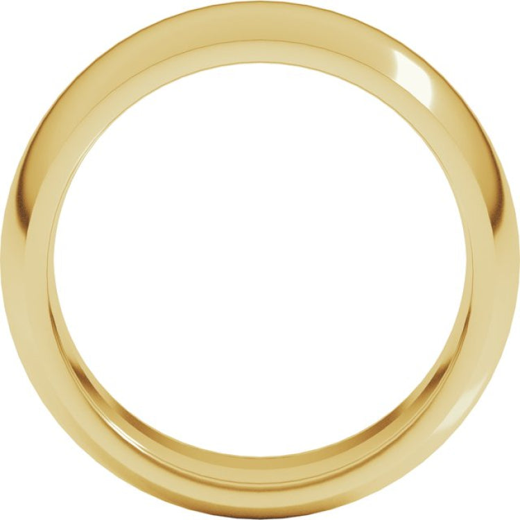 14K Yellow Gold 8 mm Comfort-Fit Half Round Band Size 12