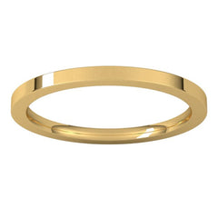 14K Yellow Gold 1.5 mm Comfort-Fit Flat Band Size 7