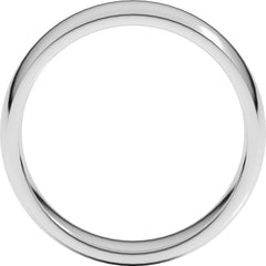 Sterling Silver 6 mm Lightweight Comfort-Fit Half Round Band Size 9.5