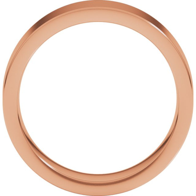 14K Rose Gold 6 mm Comfort-Fit Flat Band Size 5.5