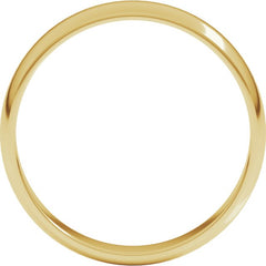 10K Yellow Gold 4 mm Lightweight Half Round Band Size 3.5