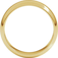 14K Yellow Gold 6 mm Half Round Band Size 13