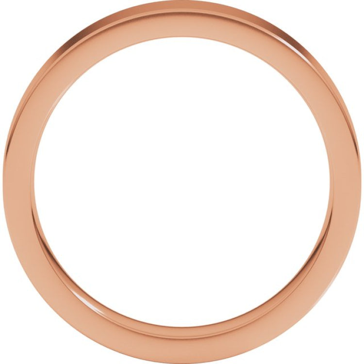 10K Rose Gold 4 mm Comfort-Fit Flat Band Size 6.5