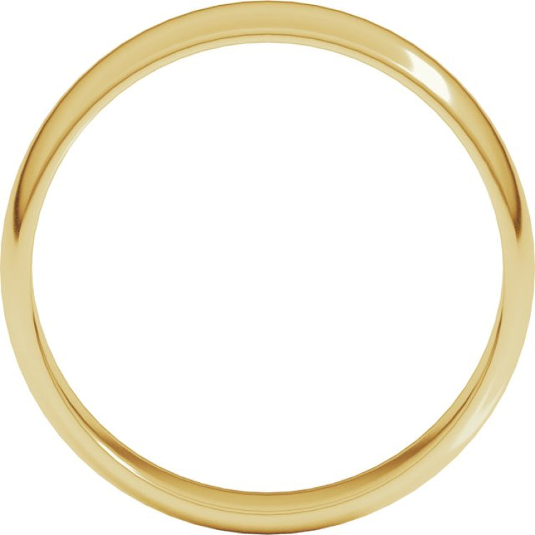 10K Yellow Gold 5 mm Lightweight Half Round Band Size 10