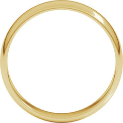 10K Yellow Gold 5 mm Lightweight Half Round Band Size 11