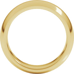 14K Yellow Gold 7 mm Comfort-Fit Half Round Band Size 10.5
