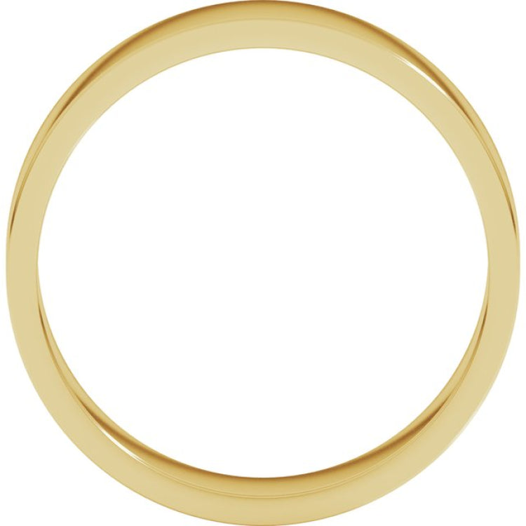 14K Yellow Gold 5 mm Flat Band Size 5.5