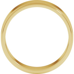 10K Yellow Gold 6 mm Stepped-Edge Flat Band Size 11.5