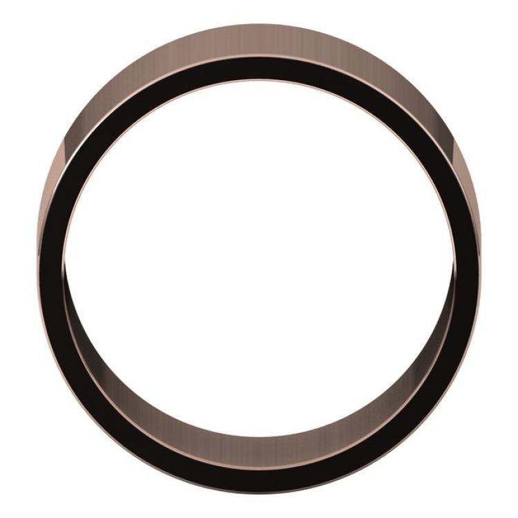 14K Rose Gold 10 mm Flat Band Size 10