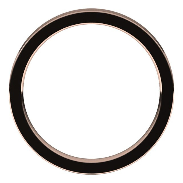 14K Rose Gold 2.5 mm Comfort-Fit Flat Band Size 8.5