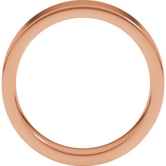 14K Rose Gold 5 mm Comfort-Fit Flat Band Size 8.5