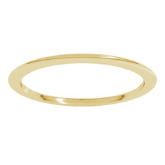 14K Yellow Gold 1 mm Comfort-Fit Half Round Band Size 5