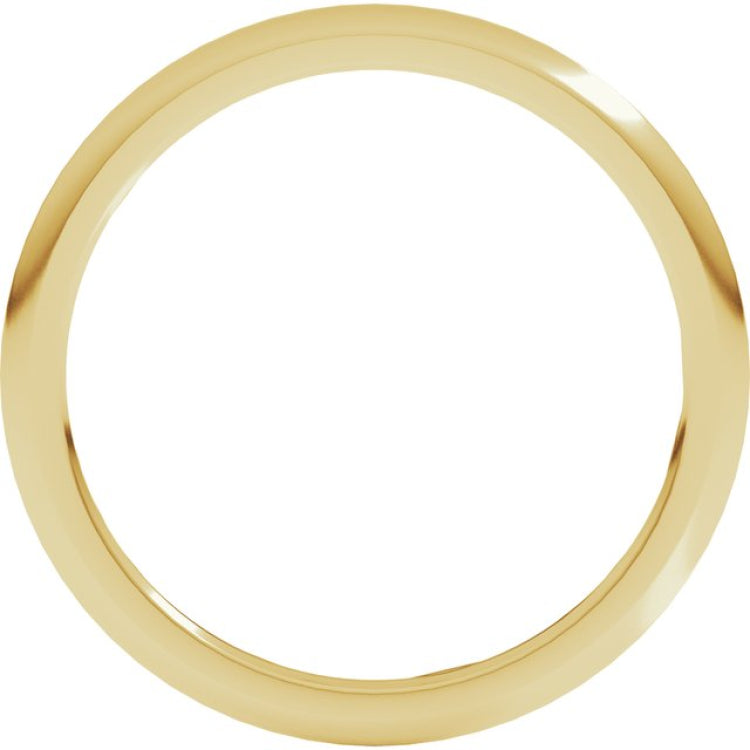 10K Yellow Gold 1 mm Comfort-Fit Half Round Band Size 9