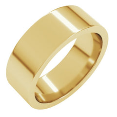10K Yellow Gold 7 mm Comfort-Fit Flat Band Size 4