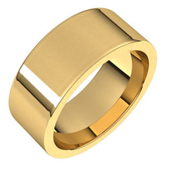 14K Yellow Gold 8 mm Comfort-Fit Flat Band Size 9
