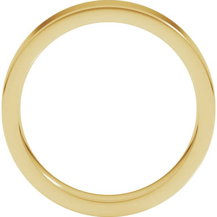 14K Yellow Gold 4 mm Comfort-Fit Flat Band Size 9