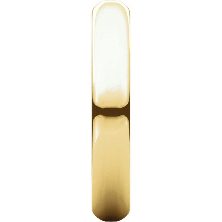 14K Yellow Gold 3.5 mm Half Round Band Size 6