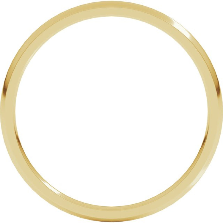 14K Yellow Gold 1.5 mm Lightweight Comfort-Fit Half Round Band Size 4.5