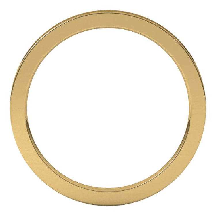 14K Yellow Gold 1.5 mm Comfort-Fit Flat Band Size 5
