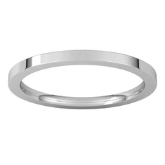 18K White Gold 1.5 mm Comfort-Fit Flat Band Size 6