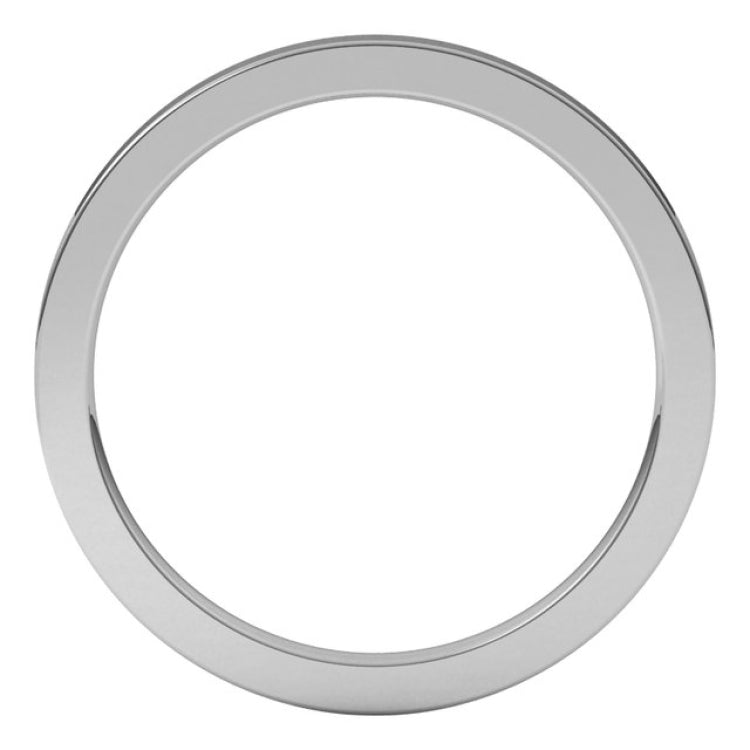 18K White Gold 1.5 mm Comfort-Fit Flat Band Size 7