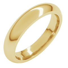 10K Yellow Gold 4 mm Comfort-Fit Half Round Band Size 8