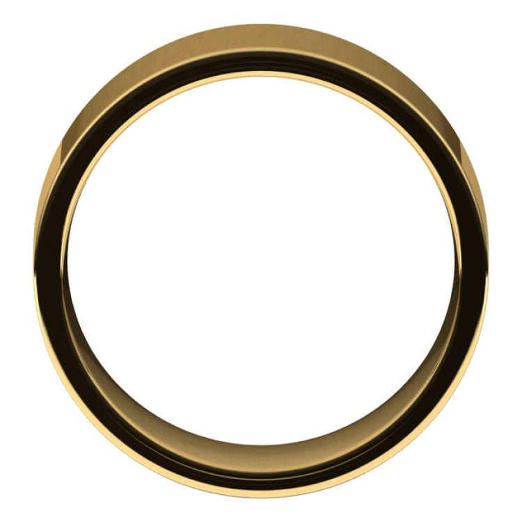 14K Yellow Gold 8 mm Lightweight Comfort-Fit Flat Band Size 6.5